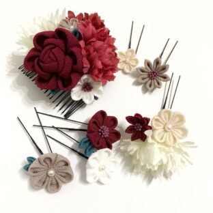 成人式　七五三　髪飾り　つまみ細工