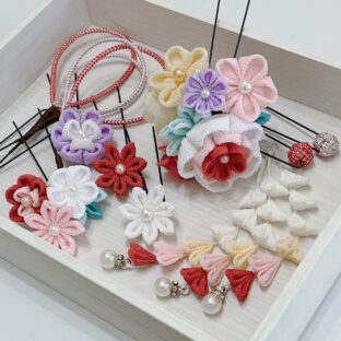 つまみ細工髪飾り　成人式　七五三　卒園　卒業　浴衣　ヘアアクセサリー