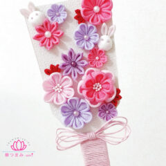 つまみ細工の羽子板飾り　初正月や初節句のプレゼントにおすすめ♪