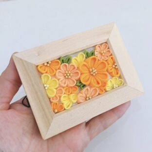 ラッキーカラーで運気アップ♪～つまみ細工のフォトフレーム